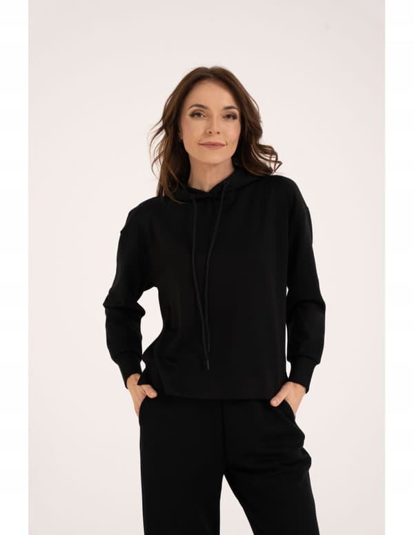 Moraj damehoody, behagelig blød, sort, S