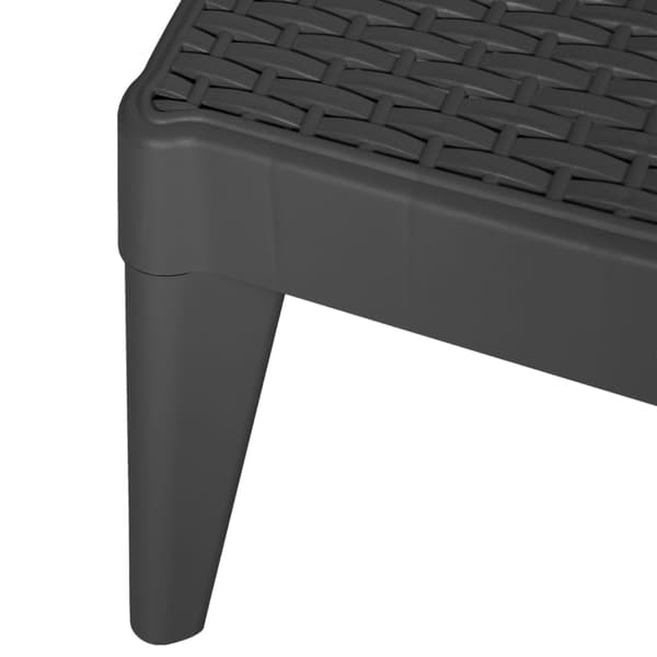 vidaXL Solstol, antracit, 186x60x29 cm, PP