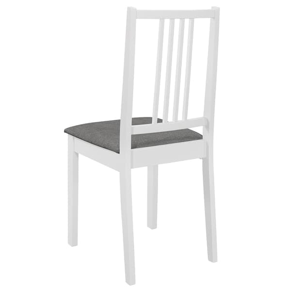 vidaXL Stolar med dynor, set om 6, vit, massivt trä