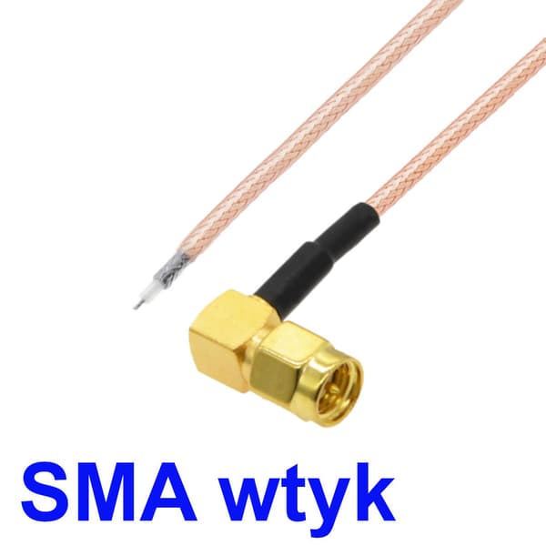Pigtail SMA-stik RA 20cm RG178 -- 2 stk.--