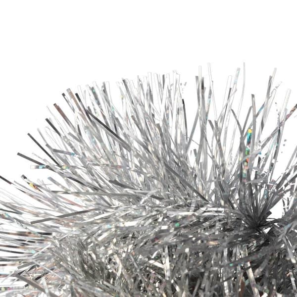 Fluorescerande silverjulgranskedja, diameter 15 cm x 3 m