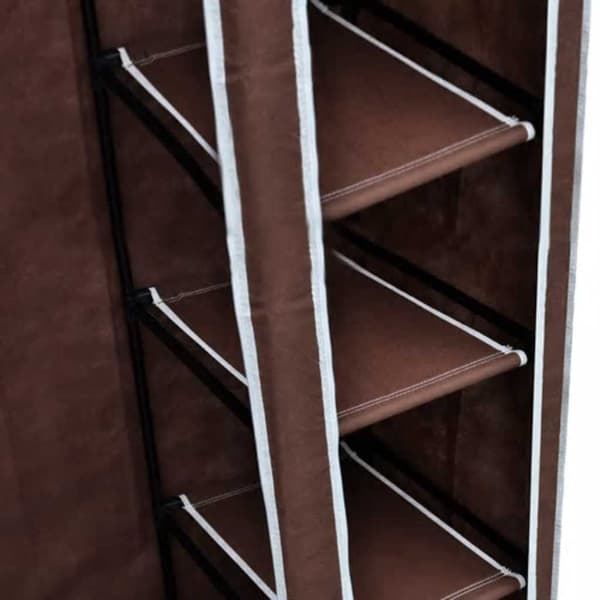 vidaXL stofgarderober, 2 stk., brune