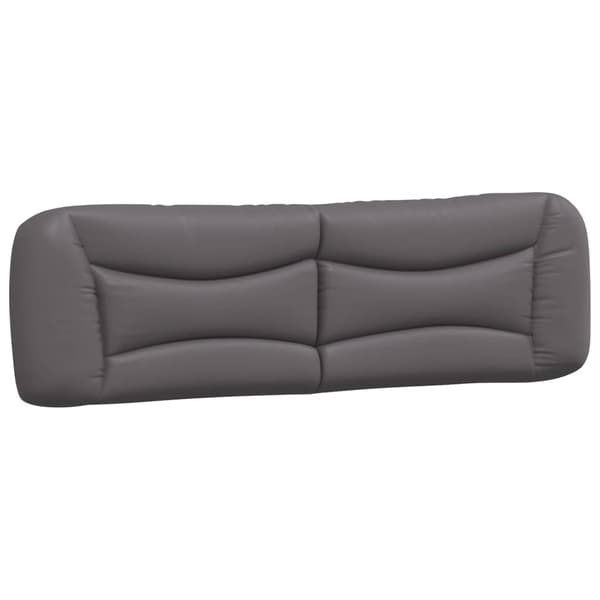 vidaXL hovedgærdehynde, grå, 180 cm, kunstlæder