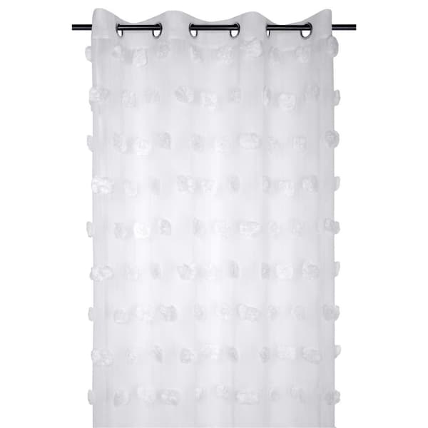 Pompinou gardin vit 140x260 cm 3D-pompoms