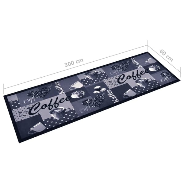 vidaXL Köksmatta kaffe blå 60x300 cm