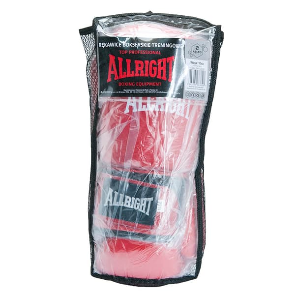 TOPPPROFESSIONELLA BOXNINGSHANDSKAR 10oz ALLRIGHT 1119 röd