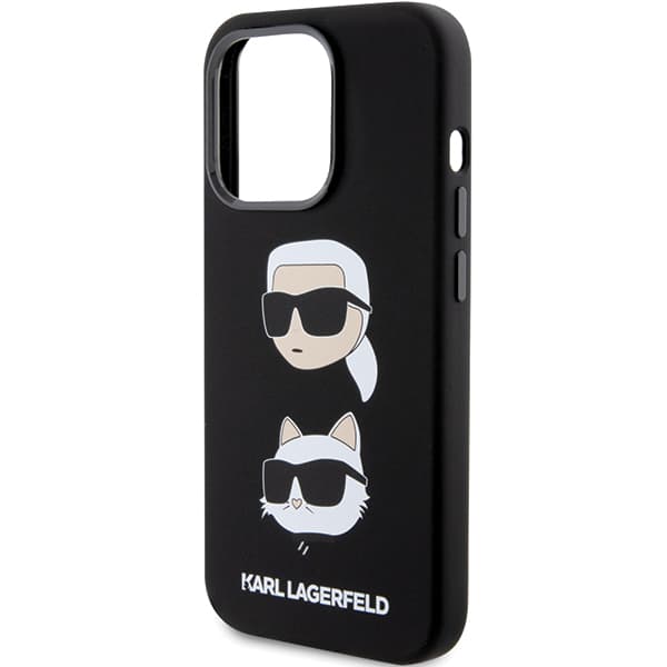 Karl Lagerfeld Karl&Choupette Head-etui til iPhone 15 Pro Max, sort