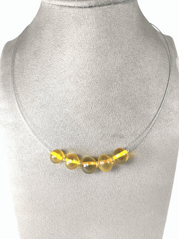Halsband med citronbärnstensrep - Baltisk bärnstenscollier