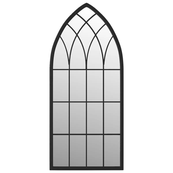vidaXL indendørs spejl, sort, 70x30 cm, jern