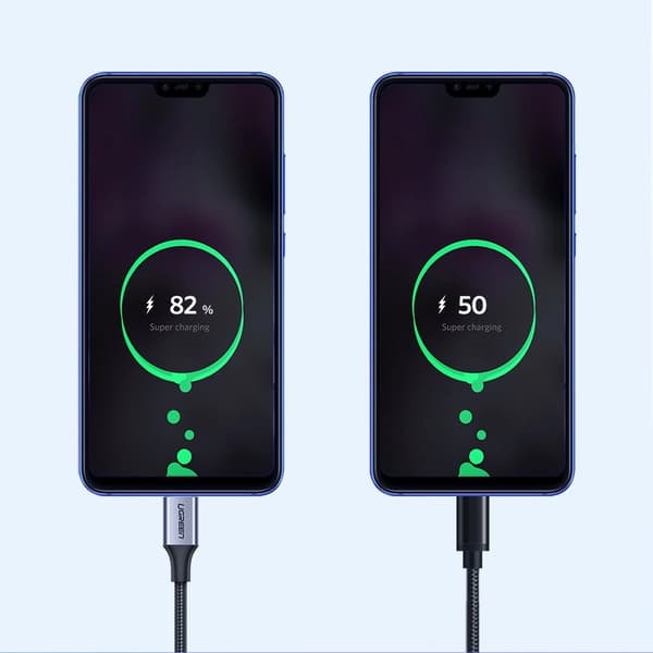 Kabel USB-A - USB-C QC 3.0 3A 1,5m - grå
