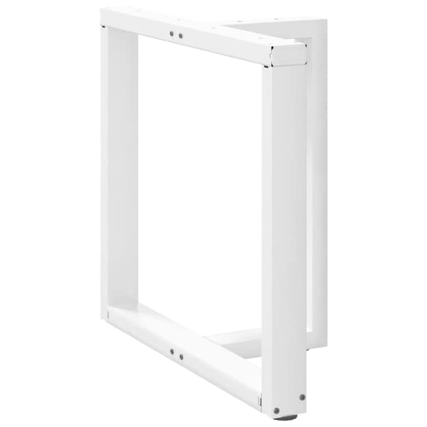 vidaXL spisebordsben, 2 stk., hvide, 70x35x(72-73) cm, stål