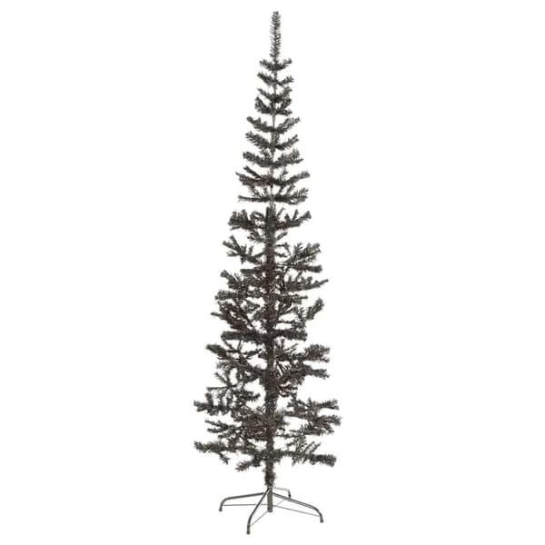 vidaXL slankt juletræ, sort, 210 cm