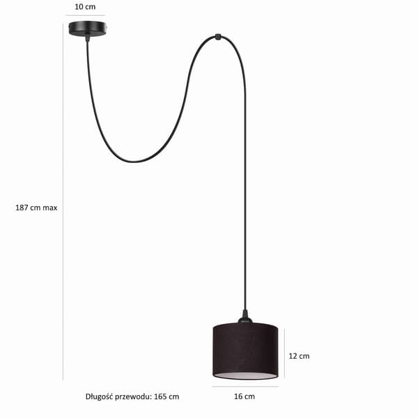 Tornado PAM1-lampa svart