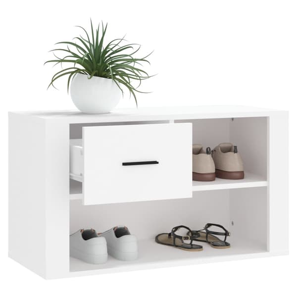 vidaXL Skoskåp vit 80x35x45 cm träbaserat material