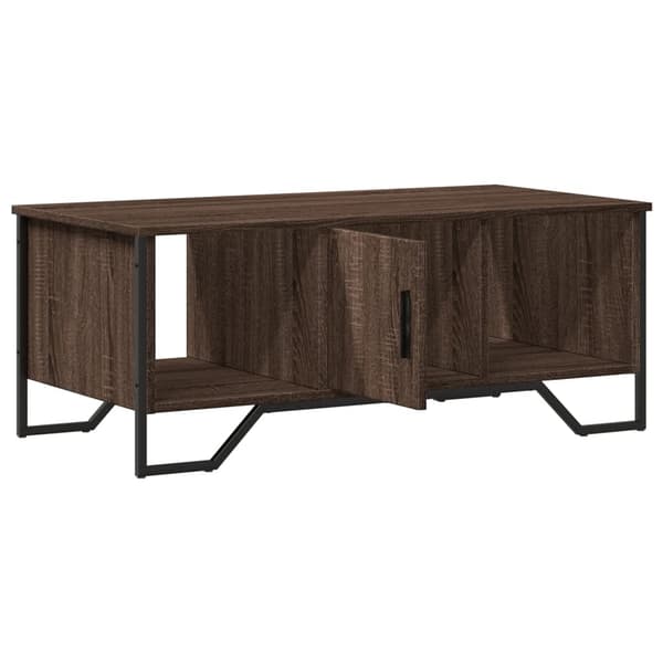 vidaXL sofabord brunt egetræ 100x51x40 cm