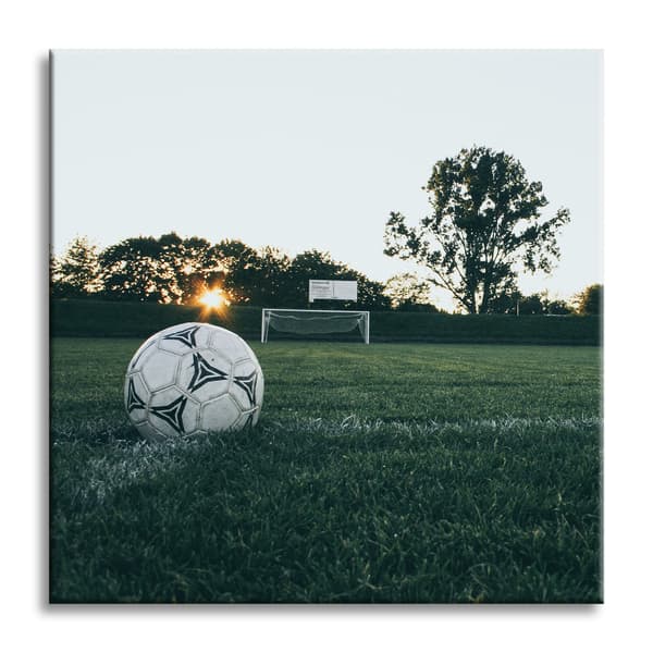 Lærredstryk Ungdomsfodbold 80x80 cm