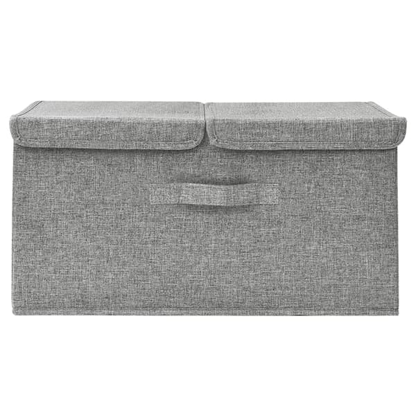 vidaXL Förvaringslåda i tyg 50x30x25 cm grå