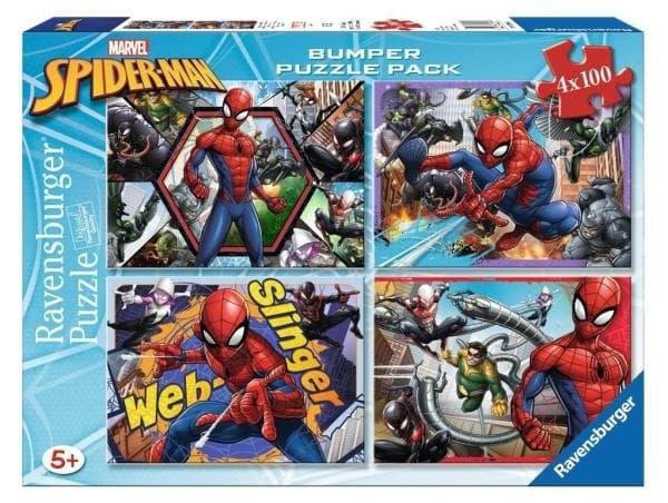 Puslespil 4x100 Spider-Man Bumper Pack