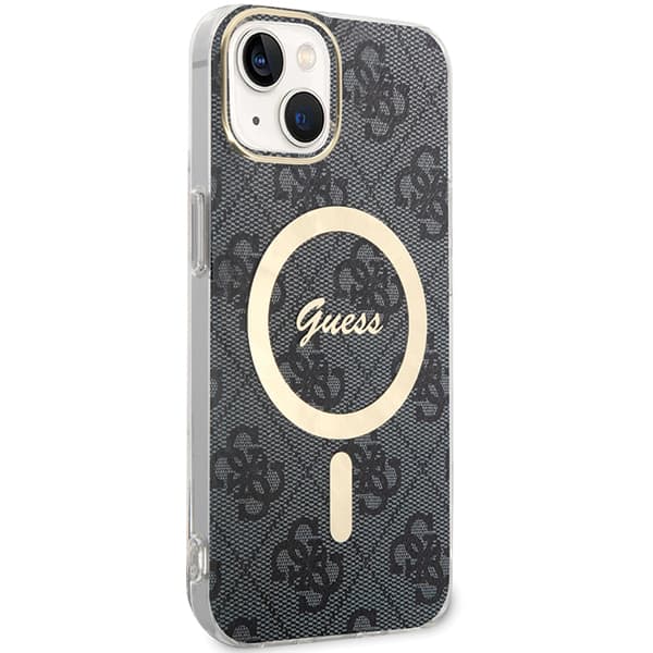 Guess IML 4G MagSafe-etui til iPhone 15 Plus, sort