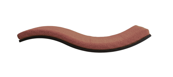 Wave træhylde til katte 95 cm højre mørk pastelrosa