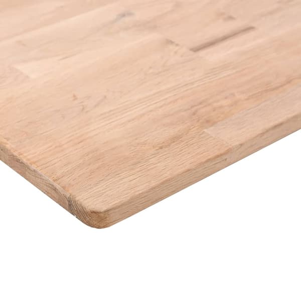 vidaXL hylde, 60x20x1,5 cm, ubehandlet massivt egetræ