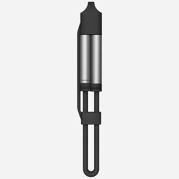 Energea Sheath Key 2in1 USB-C - USB-C/USB-A -kaapeli 480Mbps 60W 15cm, musta