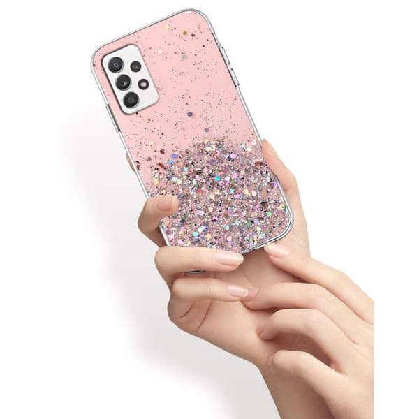 Samsung Galaxy A33 5G cover, glitrende, lyserød