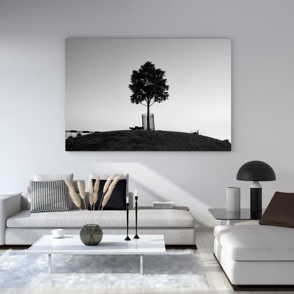 Lærredstryk Natur Træ 40x30 cm