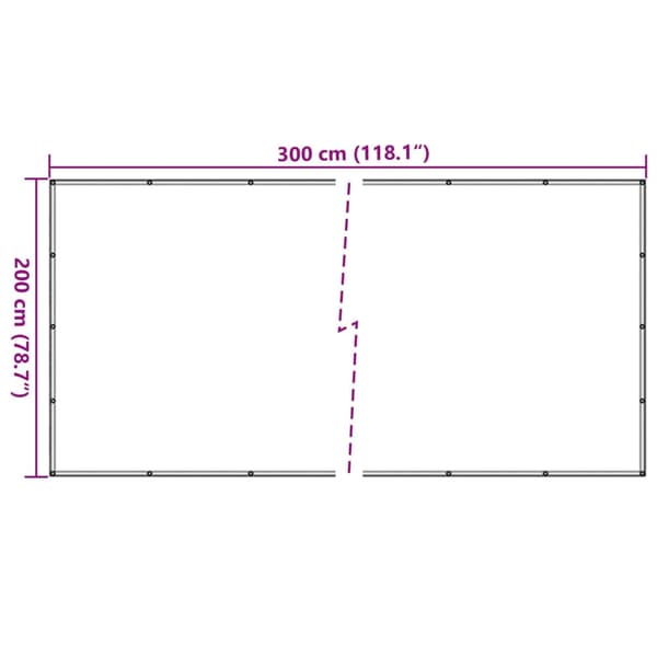 vidaXL transportnet, HDPE, 2 x 3 m, sort