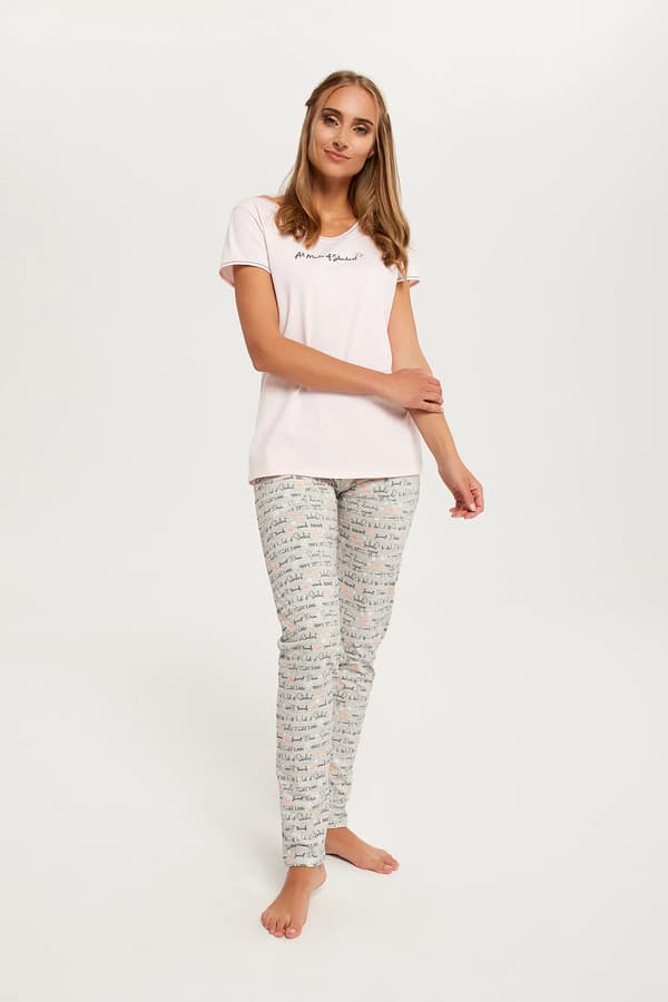 Karla dampyjamas kortärmad, långbyxor XL