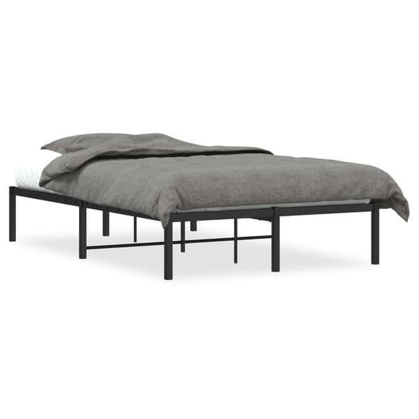 vidaXL metalsengestel sort 120x200 cm