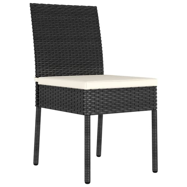 vidaXL havestole, sæt med 2, polyrattan, sort