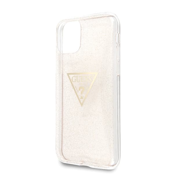 Guess Glitter Triangle-skal till iPhone 11 Pro, Guld