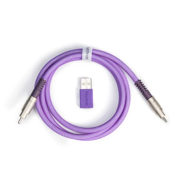 Keychron - Dubbelhylsad Geek-kabel Vit / Typ-C