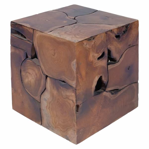 vidaXL Pall massiv teak