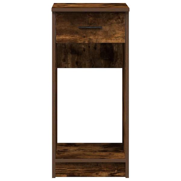 vidaXL computerstativ med skuffe røget eg 35x45x77 cm