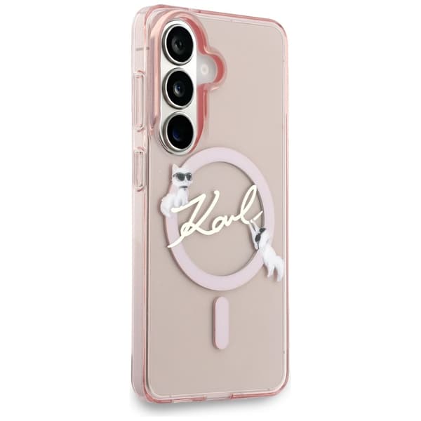 Karl Lagerfeld IML KC Script MagSafe-etui til Samsung Galaxy S26 Pink
