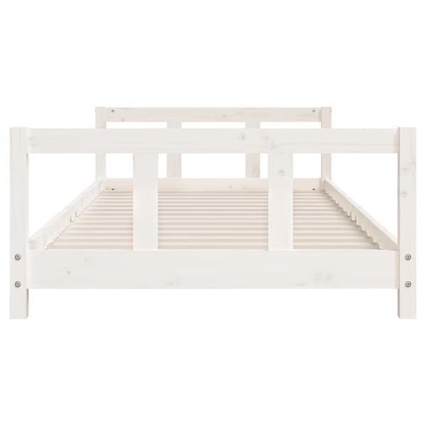 vidaXL Barnsängram vit 90x190 cm furu