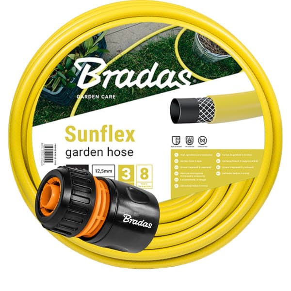 SUNFLEX trädgårdsslang 1/2" - 50m och snabbkoppling