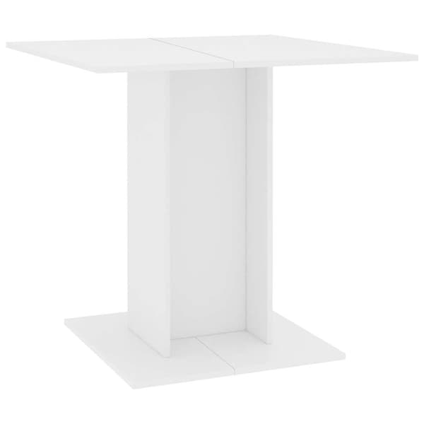 vidaXL spisebord hvid 80 x 80 x 75 cm spånplade