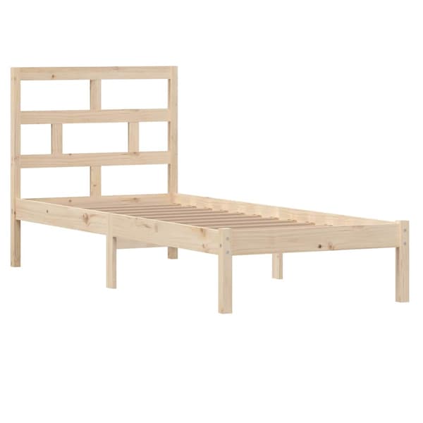 vidaXL Sängram 75x190 cm massivt trä
