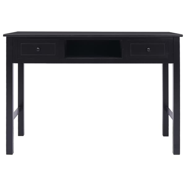 vidaXL skrivebord, sort, 110 x 45 x 76 cm, træ