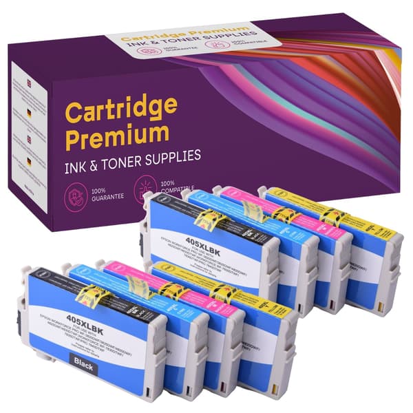 8x blæk til Epson E405XL CMYK x2 GP