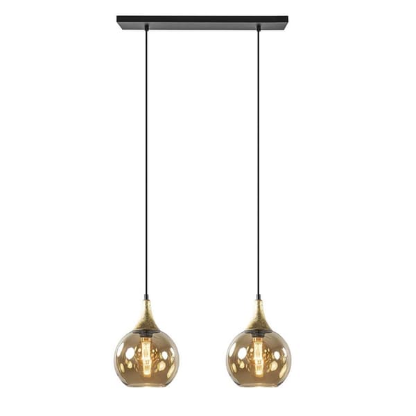 Hængelampe 2xE27 CALLISTO SORT/GULD