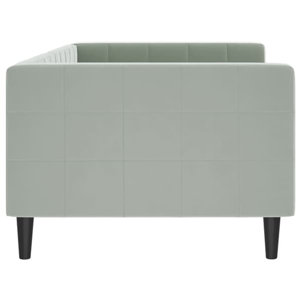 vidaXL Bäddsoffa ljusgrå 90x200 cm klädd i sammet