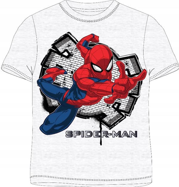 Spider-Man t-shirt pojke bomull grå 122