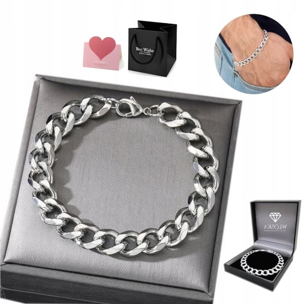 TYK Sølv Diamantarmbånd til Herrer