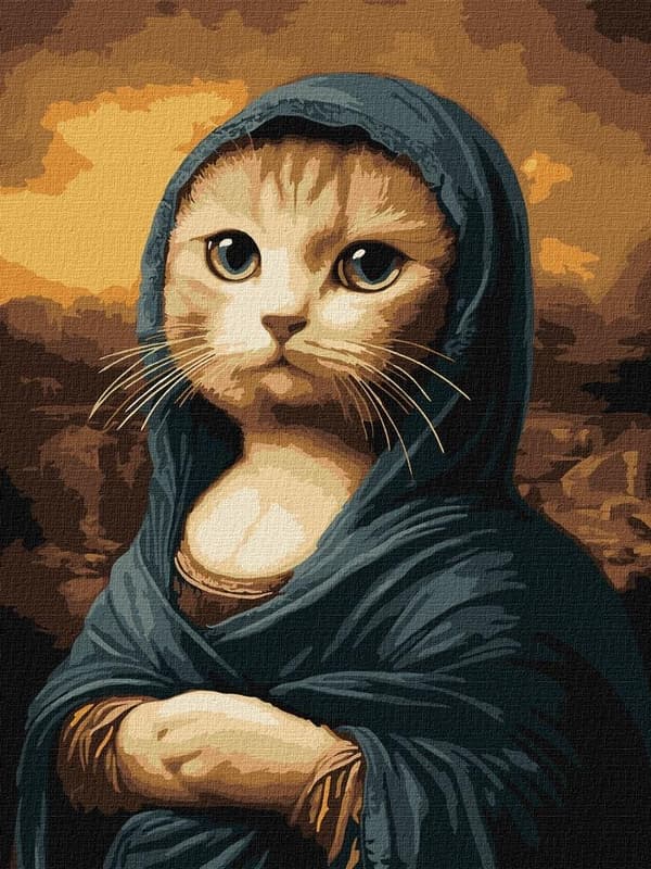 Målning med siffror - Mystisk katt 30x40cm