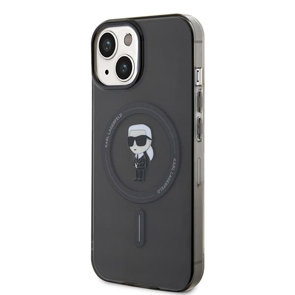 Karl Lagerfeld IML Ikonik MagSafe-etui til iPhone 15, sort