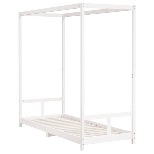 vidaXL Barnsängram vit 80x200 cm furu